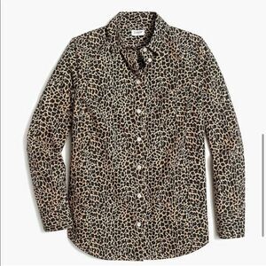 J. Crew Leopard Print Button Down Shirt Size Small
